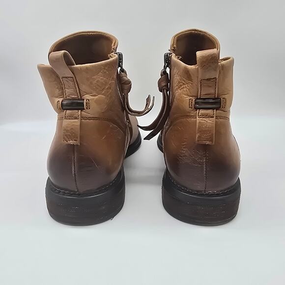 Franco Sarto Women's Leather Hyla Side Zip Chelsea Ankle Booties Brown Size 9M - Picture 3 of 10